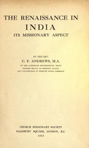 The renaissance in India