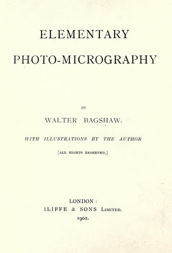 Elementary photo-micrography