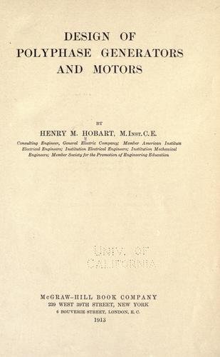 Design of polyphase generators and motors