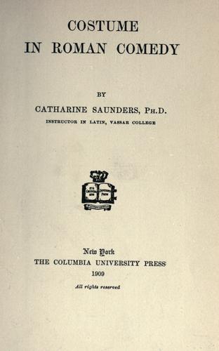 Costume in Roman comedy.