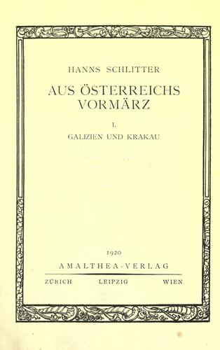 Aus ©·Osterreichs Vorm©·ar