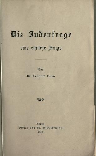 Die Judenfrage