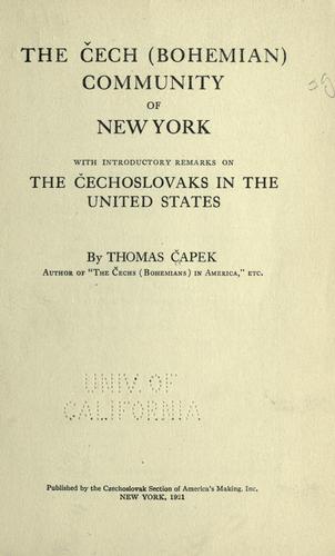 The C ech <Bohemian> community of New York