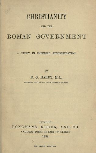 Christianity and the Roman government