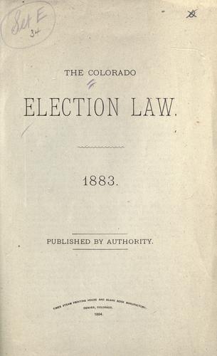 The Colorado election law.