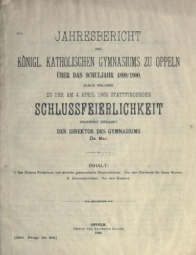 Das Schema Pindaricum und ähnliche grammatische Konstruktionen.