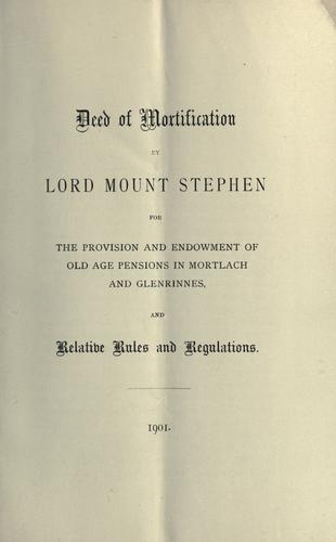 Deed of Mortification