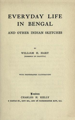 Everyday life in Bengal