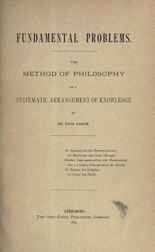 Fundamental problems