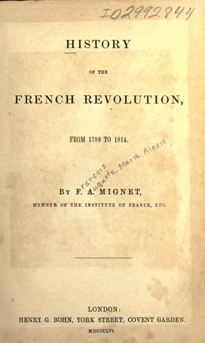 History of the French revolution, from 1789-1814
