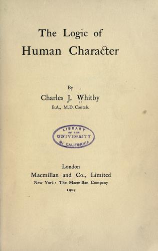 The logic of human character.