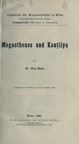 Megasthenes und Kautilya.