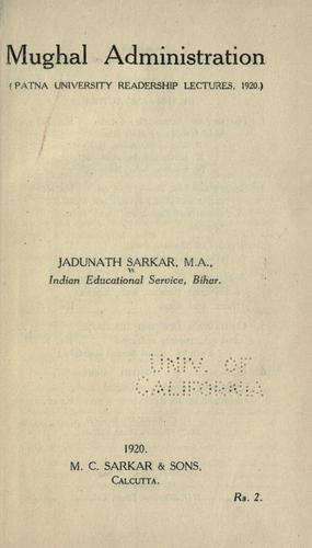 Mughal administration