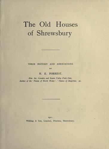 The old houses of Shrewsbury