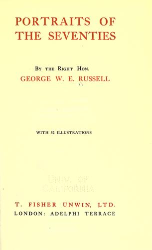 Portraits of the seventies.