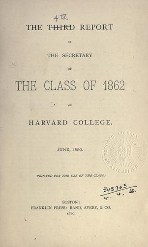 Report of the secretary.