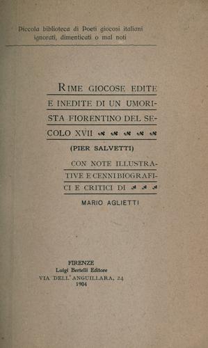 Rime giocose edite e inedite di un umorista fiorentino del secolo XVII