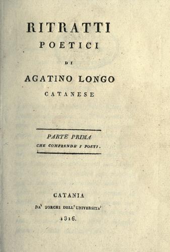 Ritratti poetici.