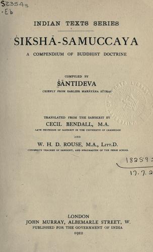 Siksha-Samuccaya
