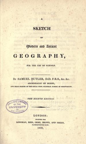 A sketch of modern and antient geography