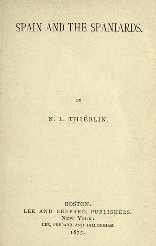 Spain and the Spaniards