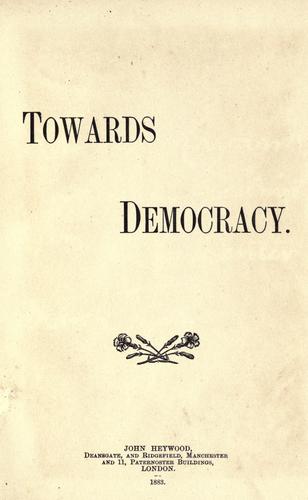 Towards democracy.