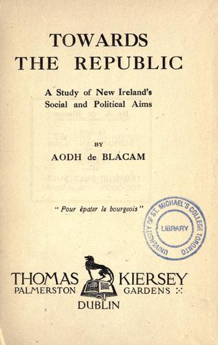 Towards the Republic