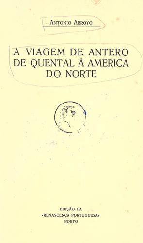 A viagem de Antero de Quental á America do Norte