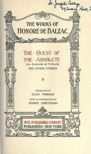 The works of Honoré de Balzac...