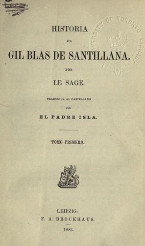 Historia de Gil Blas de Santillana.