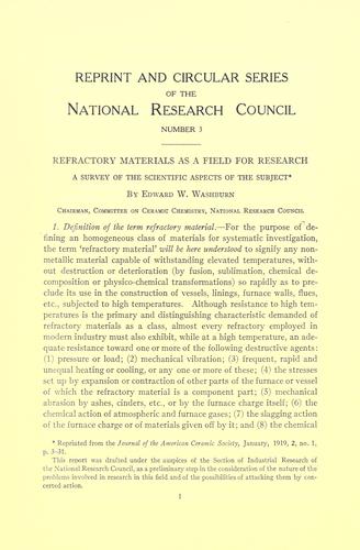 Refractory materials as a field for research