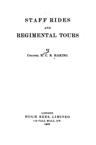 Staff rides and regimental tours