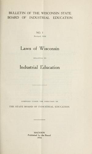 Laws of Wisconsin relating to industrial education