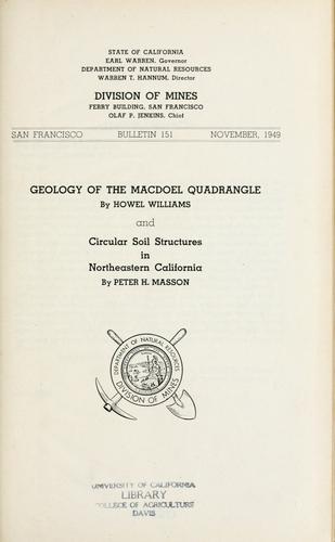 Geology of the Macdoel quadrangle