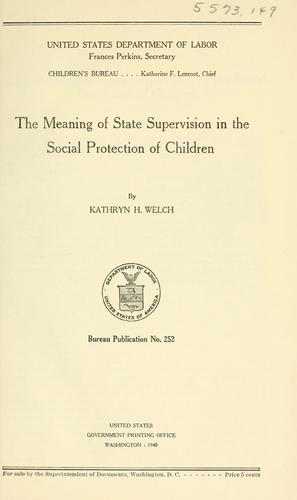 The meaning of state supervision in the social protection of children