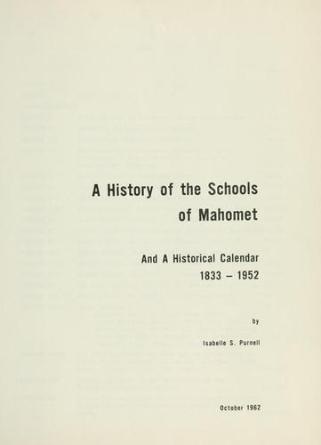 A history of the schools of Mahomet