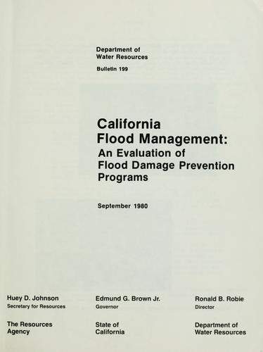 California flood management
