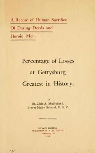 Percentage of losses at Gettysburg, greatest in history