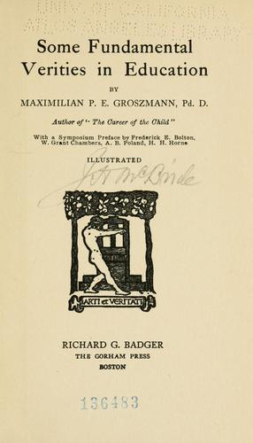 Some fundamental verities in education