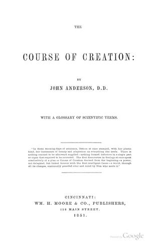 The course of creation