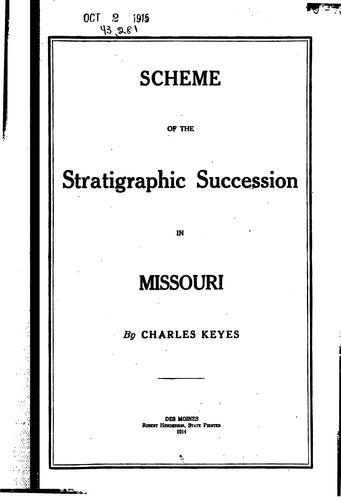 Scheme of the stratigraphic succession in Missouri