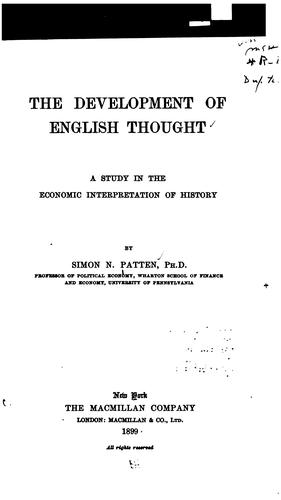 The development of English thought