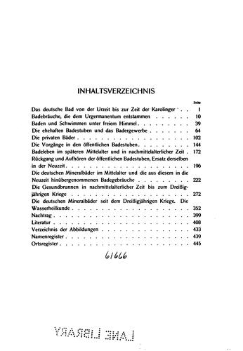 Deutsches Badewesen in vergangenen Tagen