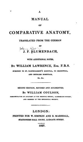 A manual of comparative anatomy