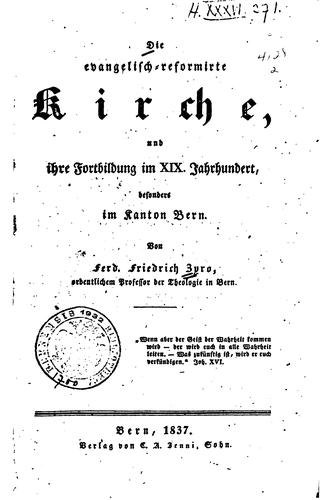 Die Evangelisch-Reformirte Kirche