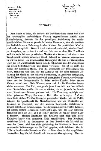Studien zur Geschichte der italienischen Oper im 17. Jahrhundert.