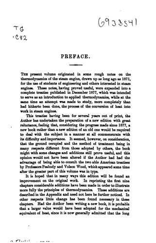 The steam engine considered as a thermodynamic machine