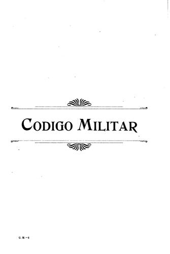Código militar. 1906.