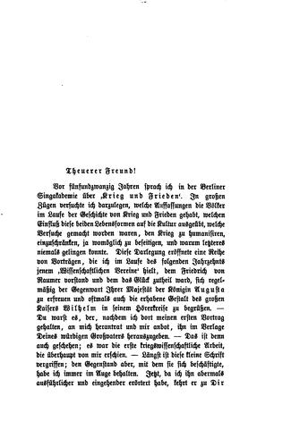 Ueber krieg, frieden und kultur