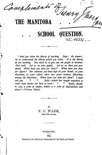 The Manitoba school question.